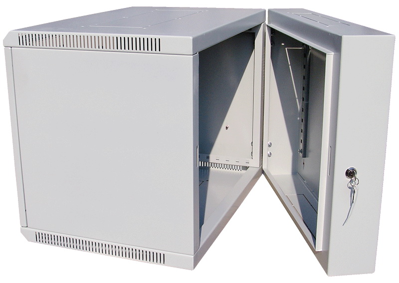 Шкаф телекоммуникационный настенный откидной ШРН-С Монтажная секция глубиной 100 мм., крепится к стене через монтажные отверстия